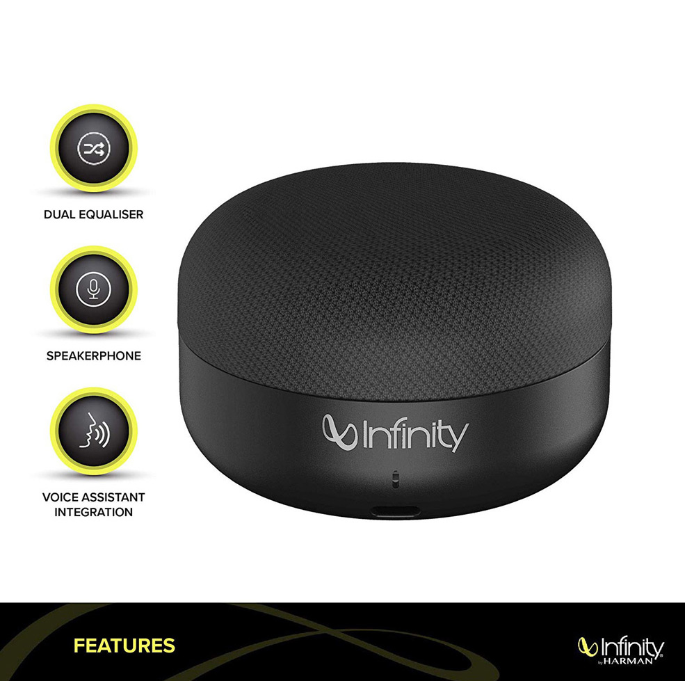  Infinity By Harman Clubz Mini Bluetooth Black Portable Mono Speaker 